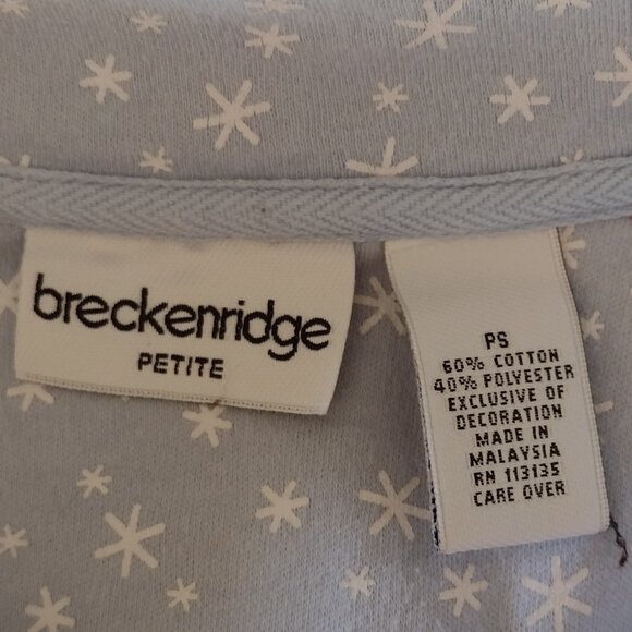 Women's Pull-over 1/2 Zip Winter Sweater by Breckinridge - PETITE SMALL - - Picture 6 of 6